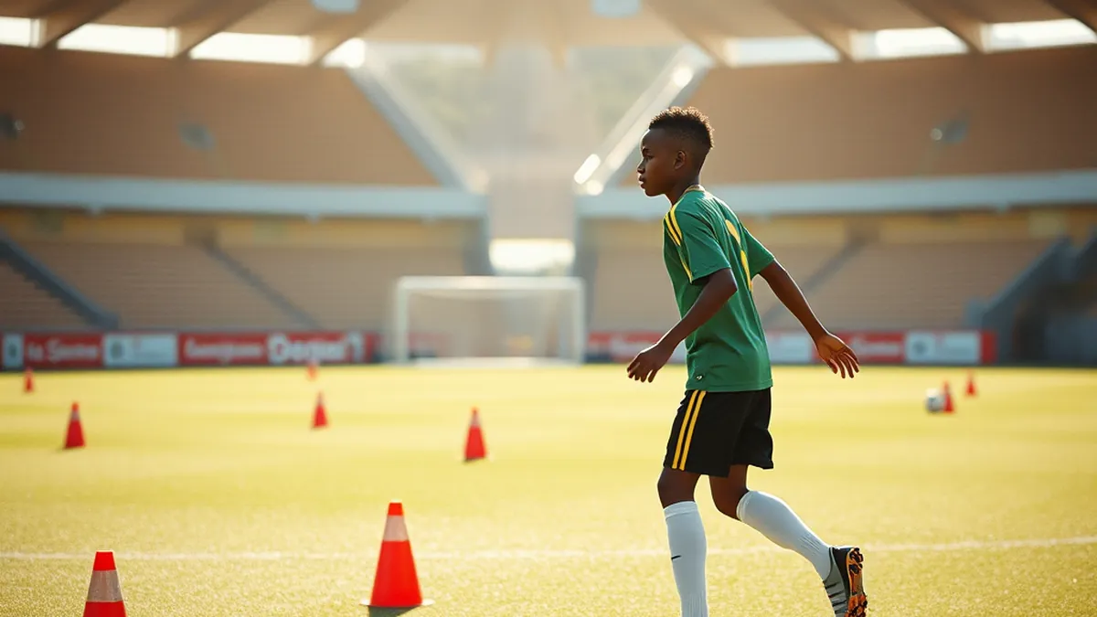 Club de Fútbol Pachuca acoge entrenamiento de Sudáfrica en el Estadio Hidalgo